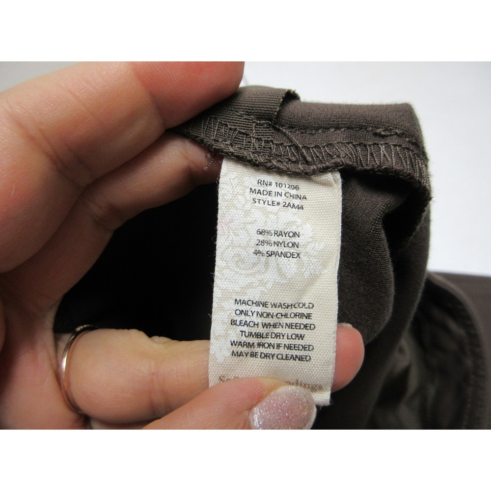Soft Surroundings Pants Womens Size L Brown Pull On Stretch Legging Skinny Knit - Picture 8 of 12